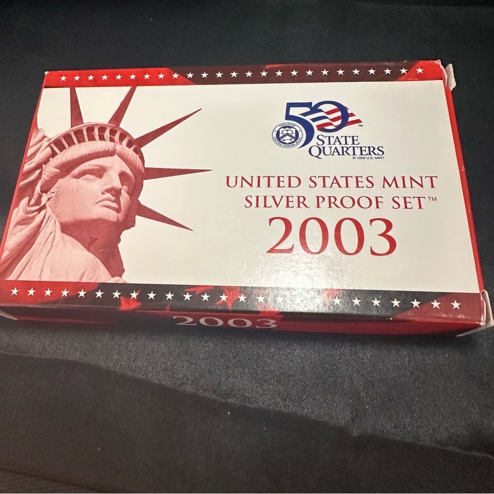2003 U.S. Mint Silver Proof Set | 50 State Quarters | COA